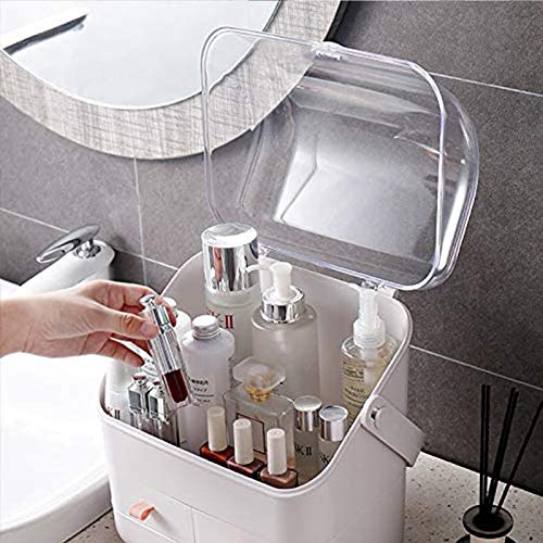 Upgraded Makeup Organizer, Large cosmetic storage box,Waterproof