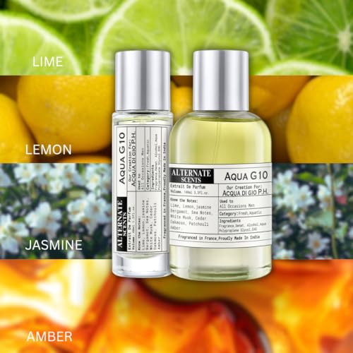 Image of Alternate Scents Aqua G-10 Long Lasting 40ml Perfume For Men |Strong& long Lasting with 30% Oil Concentration|Fresh & Aquatic | Fragrance From France | Made In India|
