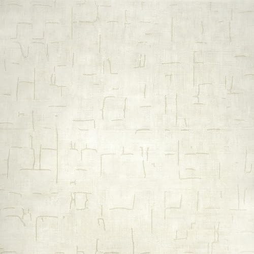 CONCORD WALLCOVERINGS  Muestra solo para fines de exhibición - Papel tapiz abstracto con textura moderna, cuentas de vidrio blanco con acento de
