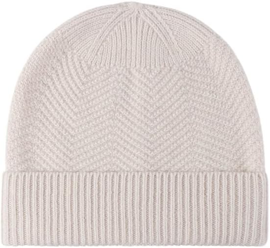 Winter Wool Light Panel Knitted Hat for Men Outdoor Warm Thick Woolen Hats