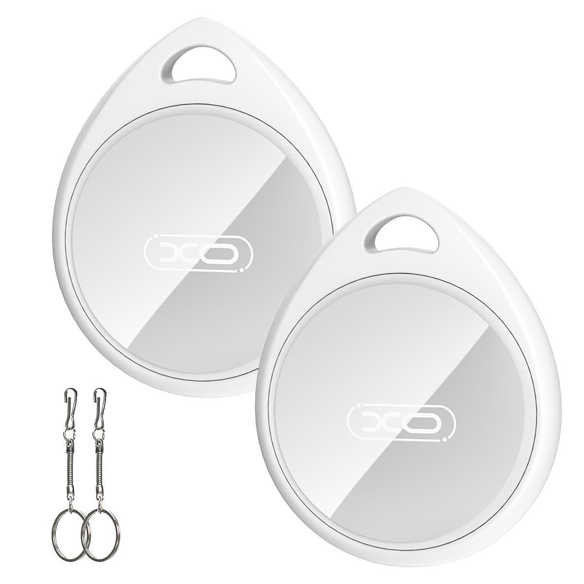 Paquete de 2 rastreadores Bluetooth con A-pple Find My (solo i-OS), localizador inteligente de artículos, seguimiento impermeable para cartera de mascotas, mochila, equipaje de perro