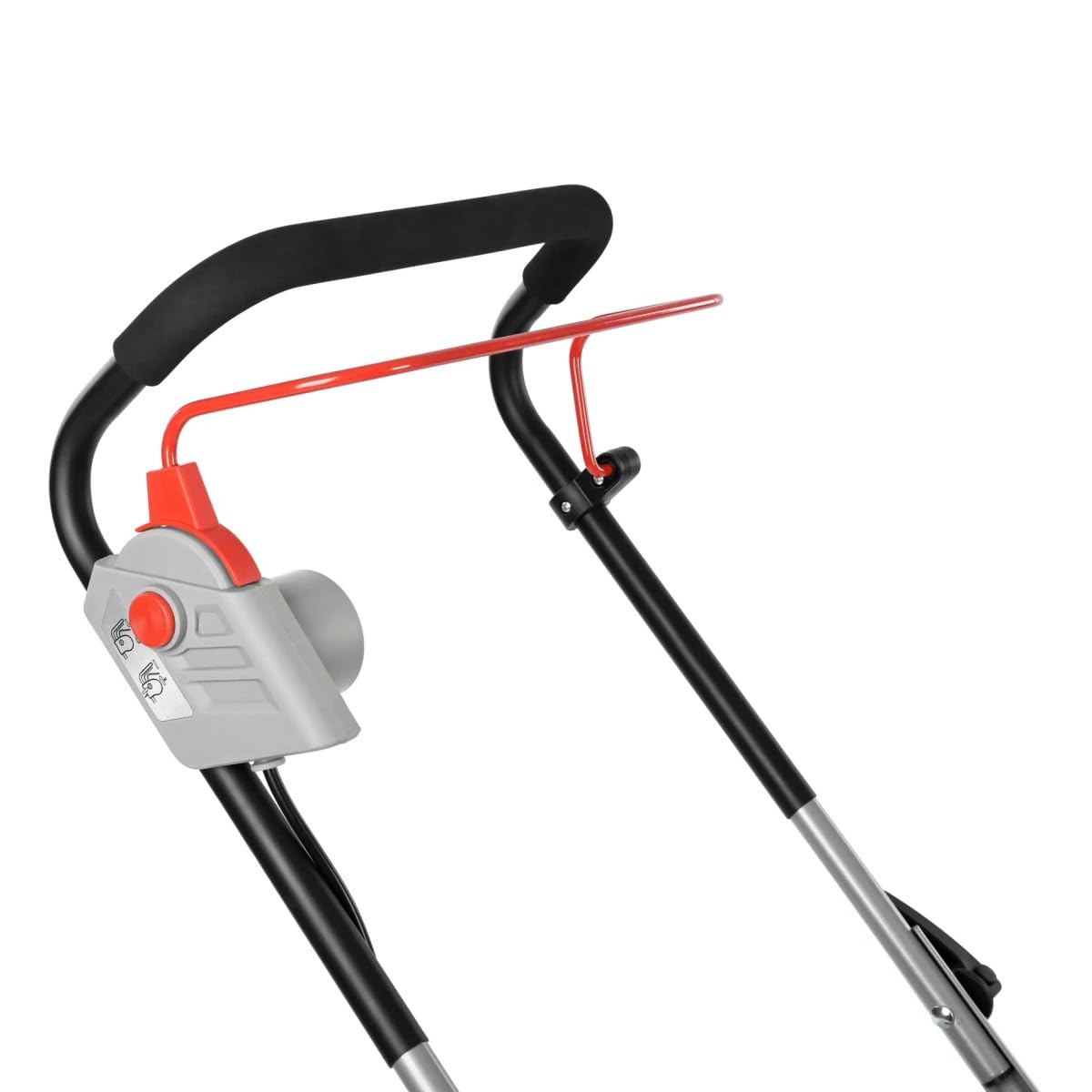 IKRA tosaerba elettrico IERM 1638 U, scatola di raccolta 45l, larghezza di taglio 38cm, altezza di taglio regolabile in 5 posizioni 25–65mm