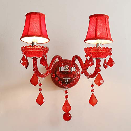 WENSENY Rosso Lampade da Parete Bicchiere Applique...