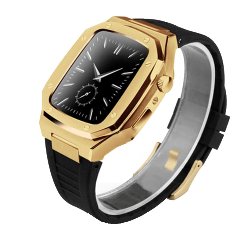 Bracelet en acier inoxydable anti-rayures avec étui pour Apple Watch