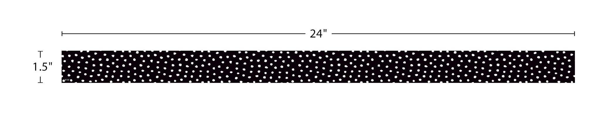 Borde magnético negro con puntos pintados en blanco