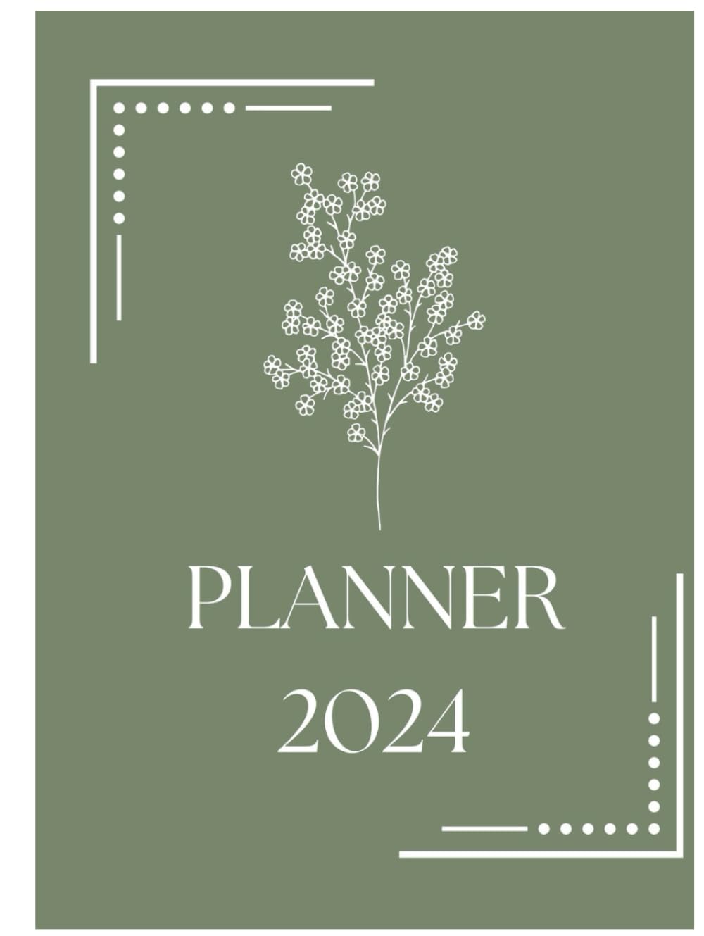 Independently published 2024 Sage Green Yearly Monthly Weekly Planner