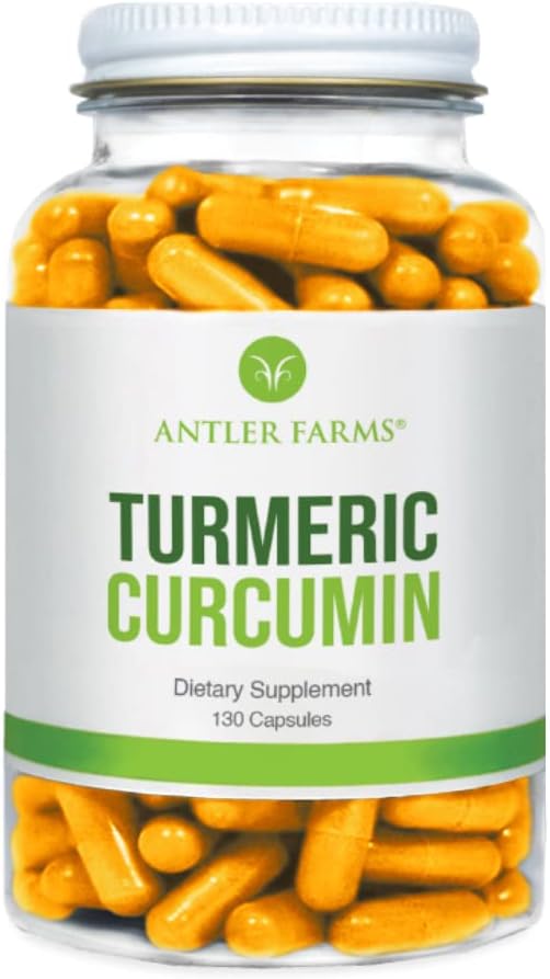 - 100% Pure Turmeric Curcumin, 130 Capsules, 95% Curcuminoids & Black Pepper Extract, Enhanced Absorption โ Vegan, Non GMO, No Gluten, Soy or Dairy