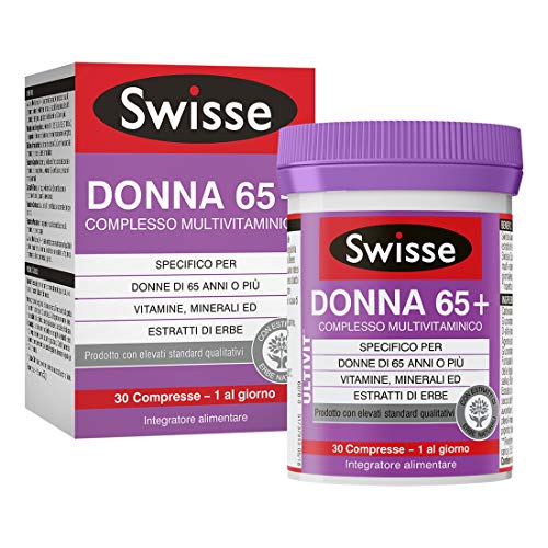 Preisvergleich Produktbild Swisse Multivitaminico Donna 65+ Integratore Alimentare, 30 compresse