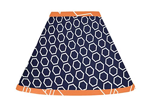 Sweet Jojo Designs Orange and Navy Blue Lamp Shade for Arrow Bedding Collection