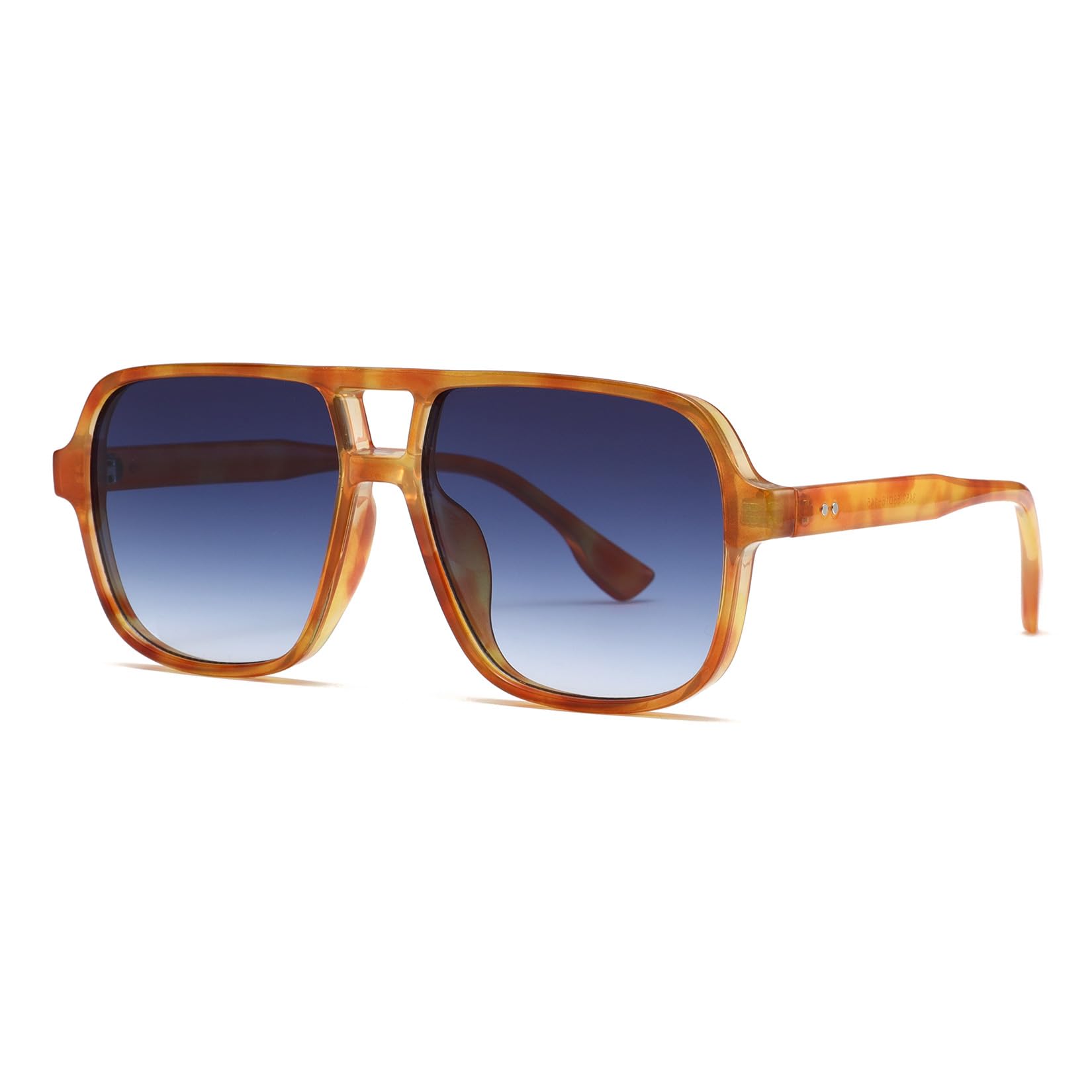JCTAIFOO Mode Übergroße quadratische Sonnenbrille für Damen Herren, Vintage Retro UV400 Schutz Brille