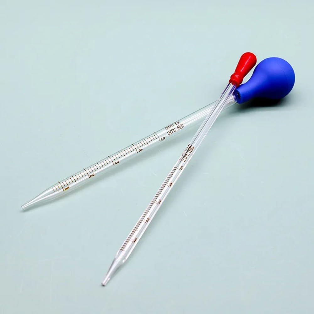 Kit De Pipettes Compte-gouttes 50 ML – Verre Borosilicaté, Ampoule Caoutchouc, Zaplyte