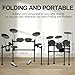 AODSK Electric Drum Set with 4 Quiet Drum Pads,Portable and Solid Drum Set for Beginner with 200 Sounds,2 Switch Pedal,Drum Throne,Drumsticks,Headphones (UAED-403T)