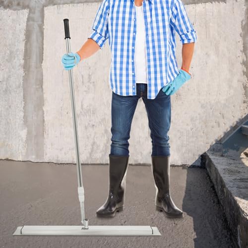 31.5''x4'' Concrete Bull Float Kit, Industrial Cement Surface Smoothing Tool, End Concrete Finishing Trowel Stanless Steel Trowel Board with Shoes for Polishing - Image 7