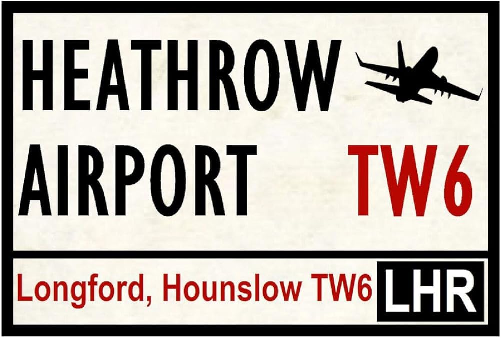 Bioprocess Street/Road Signs (Heathrow Airport) S 8X12 Inches