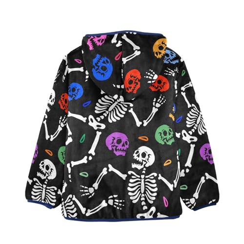 Image of Aflyko Boys Fleece Coat Blue Zip-Up Hoodie Girls Outerwear Kids Hooded Jacket