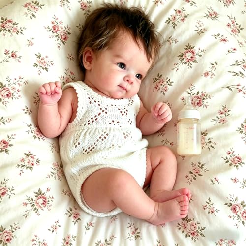Muñeca Reborn Niña 18 pulgadas Cuerpo completo de silicona miniatura 3