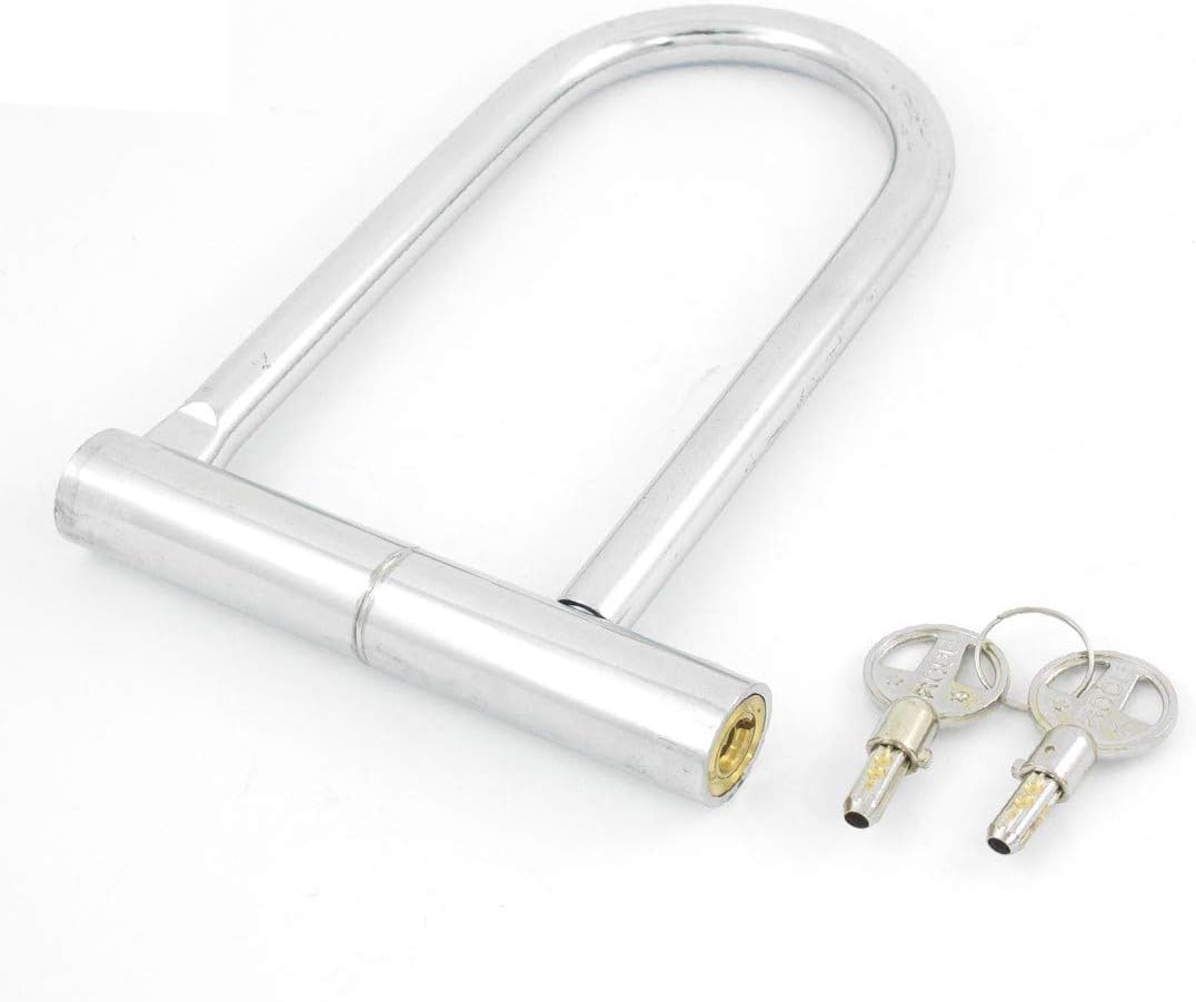 New Lon0167 8.3" Long Featured Stainless Steel Bike reliable efficacy Motorcycle Safeguard U Shape Lock w Keys(id:542 71 ce 373)