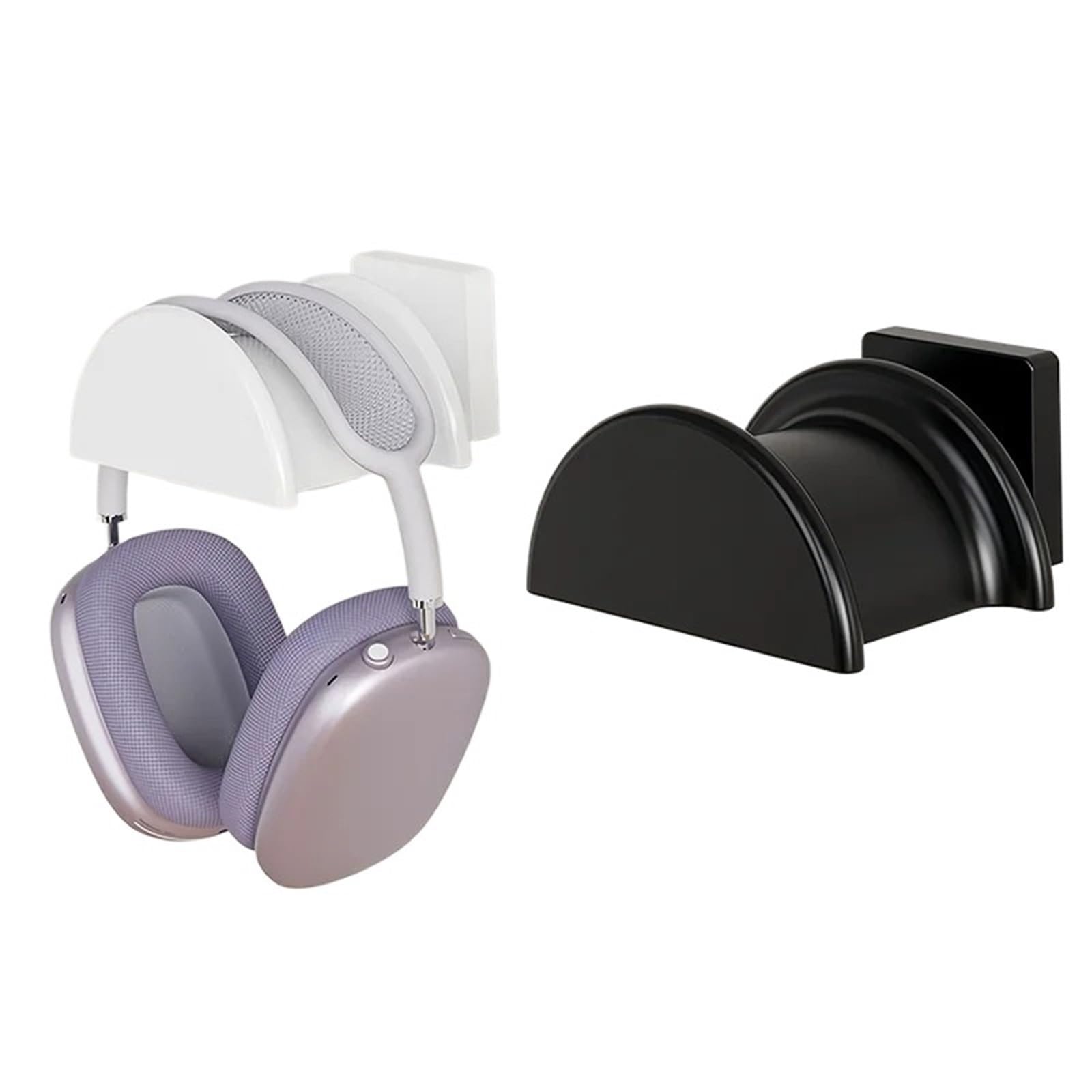 Supporto da parete per headset Supporto adesivo for cuffie | Gancio for cuffie for espositore for auricolari salvaspazio montato a parete(Black,5pcs)