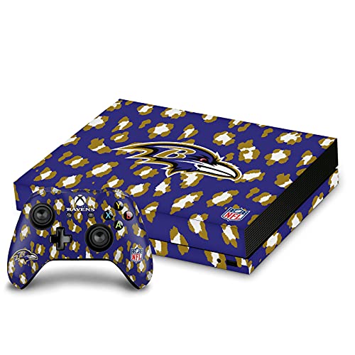 Skin Baltimore Ravens Xbox One X pour Protéger la Console des Rayures et Traces de Doigts