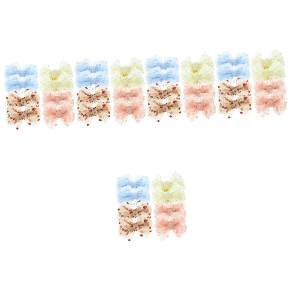 Healeved 40piezas Clips Para Cabello De Niñas Lazo De Accesorios De Peinado Para Fiesta y Uso Diario Vibrantes