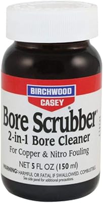 Birchwood Casey Bore Scrubber 2-in-1 Cleaner | Gun Solvent for Removing Carbon, Powder, Copper, Lead & Plastic WAD Residue