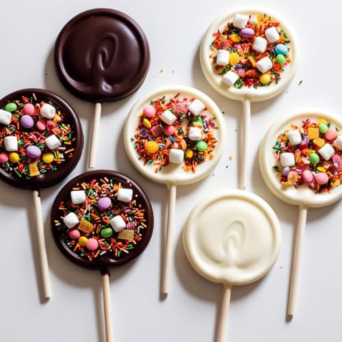 Dazzling Chocolate Lolly Making Kit Make Your Own Chocolate Lollipops Kit Letterbox Size Childrens Food Activity Gift Box Melt and Create your own lollipops Create Your Own Food Kit
