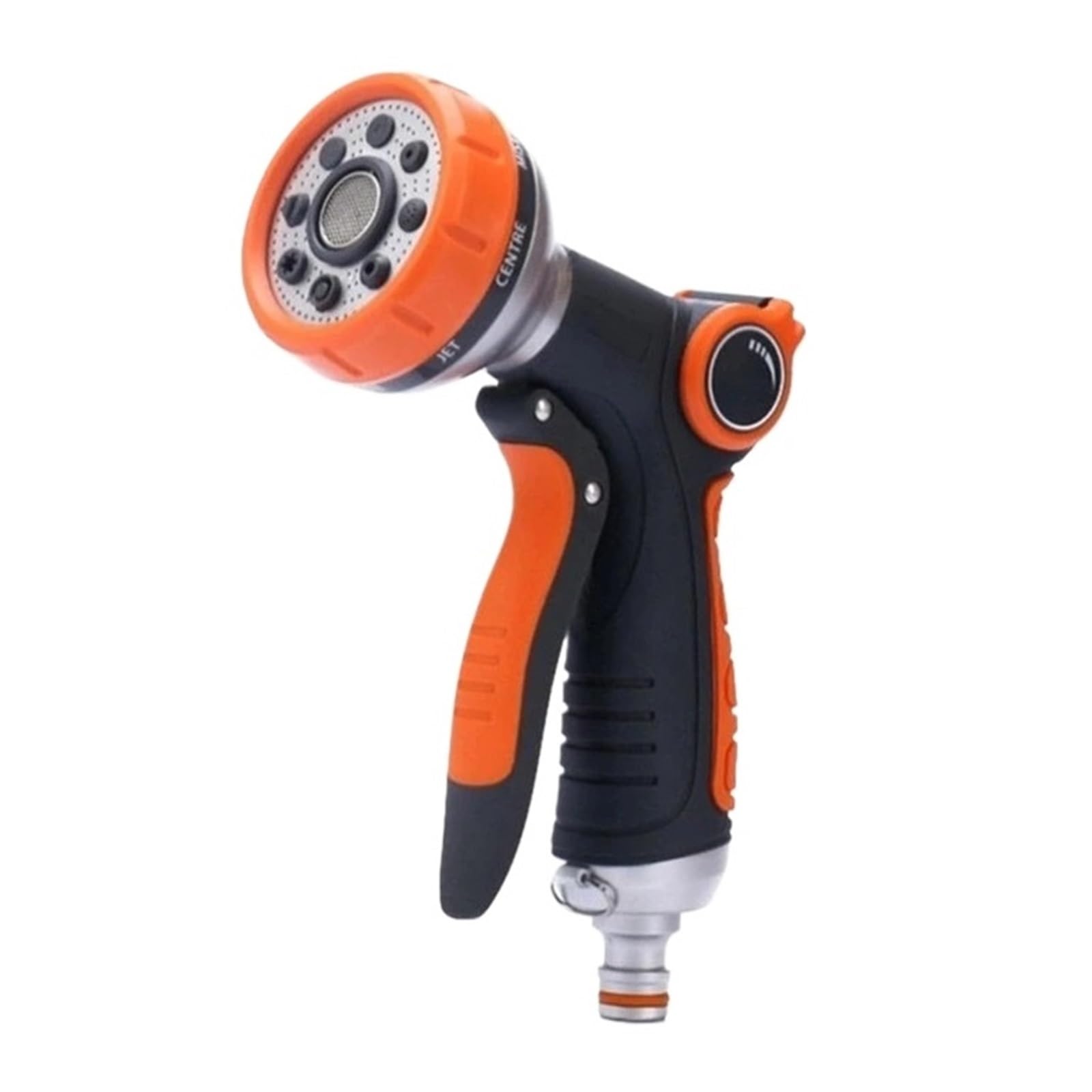 Pistolet d'arrosage avec embout multi-jets, Eau de jardin ABS à 8 modes, buse rotative, pouce, arrosage et lavage voiture avec poignée TPR