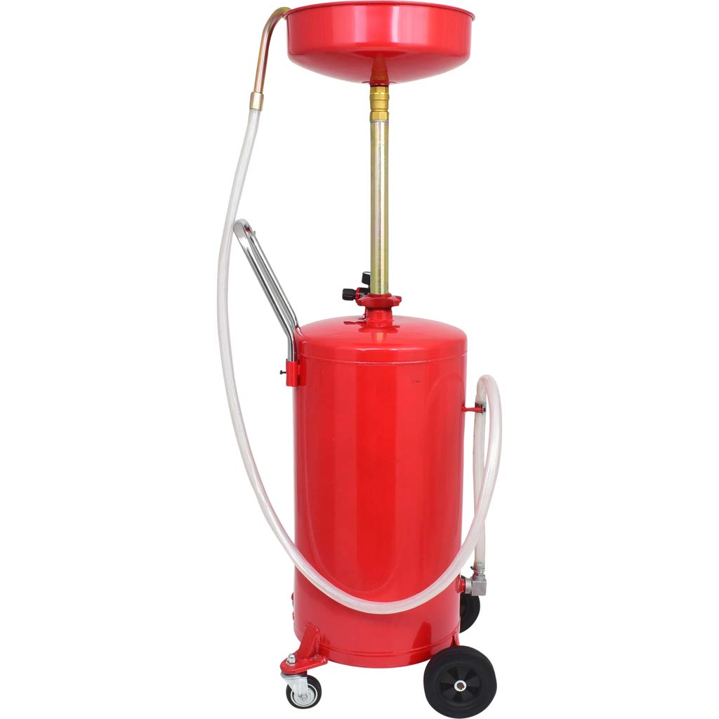 KS TOOLS 160.0001 - Récupérateur Huile par Gravité 65 L - Kit Vidange Voiture pour Récupérer et Transvaser les Huiles Usagées - Vidangeur Huile Moteur avec Manomètre de Pression Intégré - Durée 3 Min