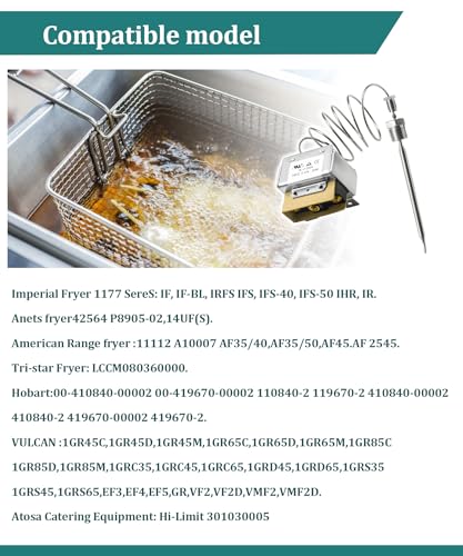 Interrupteur haute limite friteuse résout surchauffe ATOSA 232°C