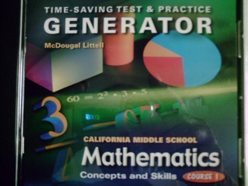 Amazon.co.jp: Middle School Math Course 1: Test Generator Cd-rom ...