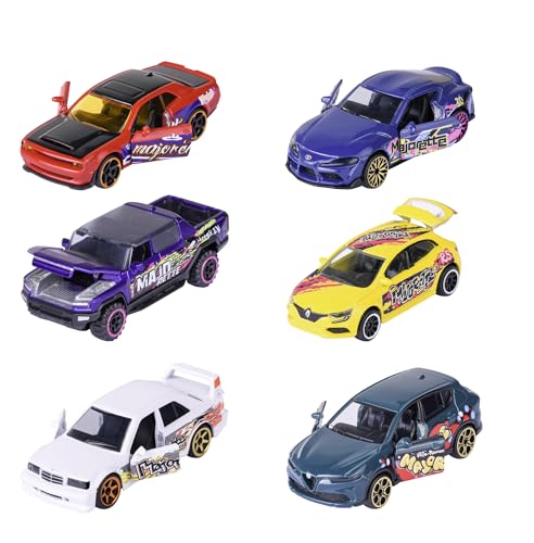 Majorette Modellauto aus der Premium Limited Edition 11 im Graffiti-Look (1 Auto aus Metall mit Sammelkarte) - zufällige Auswahl aus 6 Spielzeugautos mit Freilauf & Federung, ab 3 Jahre, 7,5 cm