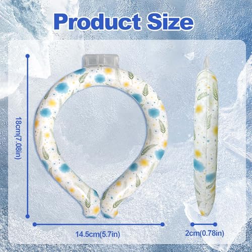 Neck Cooling Tube, Reusable Wearable Cooling Neck Wraps for Summer Heat, Cooling Starts at 28°C, Relief for Hot Flashes and Fever Smart ice Neckband for All Sports Outdoor Activities (B) - Image 3
