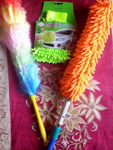 Ivaan Combo of Multipurpose Microfiber Duster with Static Duster and Mitt Gloves Cleaning Kit (B085HWLBMG) Amazon Price History, Amazon Price Tracker