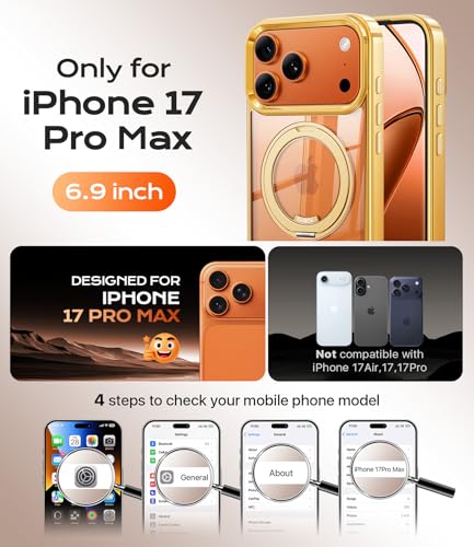 Image of Magnetic iPhone 17Pro Max Case Compatible with MagSafe, iPhone 17 Pro Max