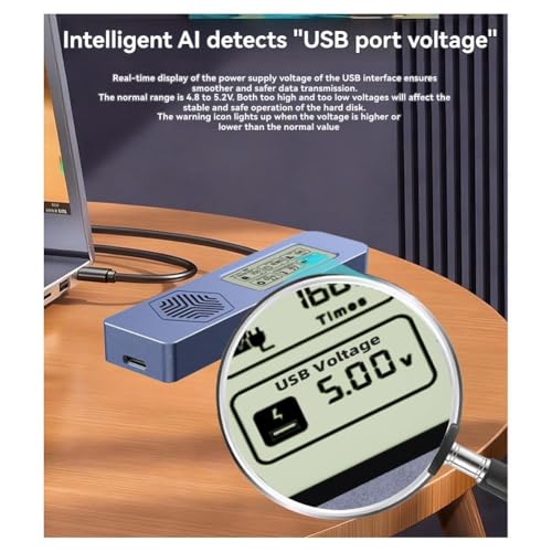 Case para disco M.2 NVME SSD con detección de salud digital miniatura 5