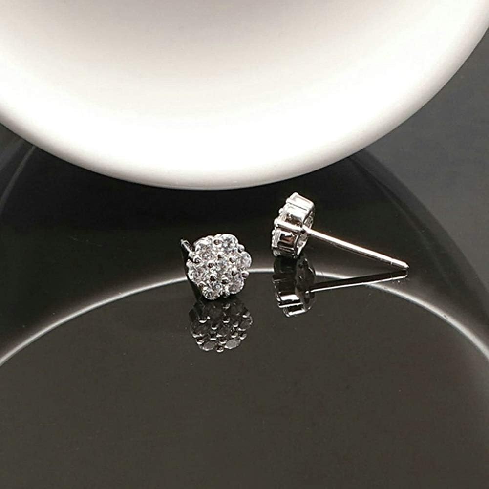 独特な Jewelry ホワイトキュービックジルコニアearrと女性のイヤリングシルバーメッキの花の形の耳のスタッドの女性のイヤリングノベルティジュエリー シルバー Plazamedspa Com