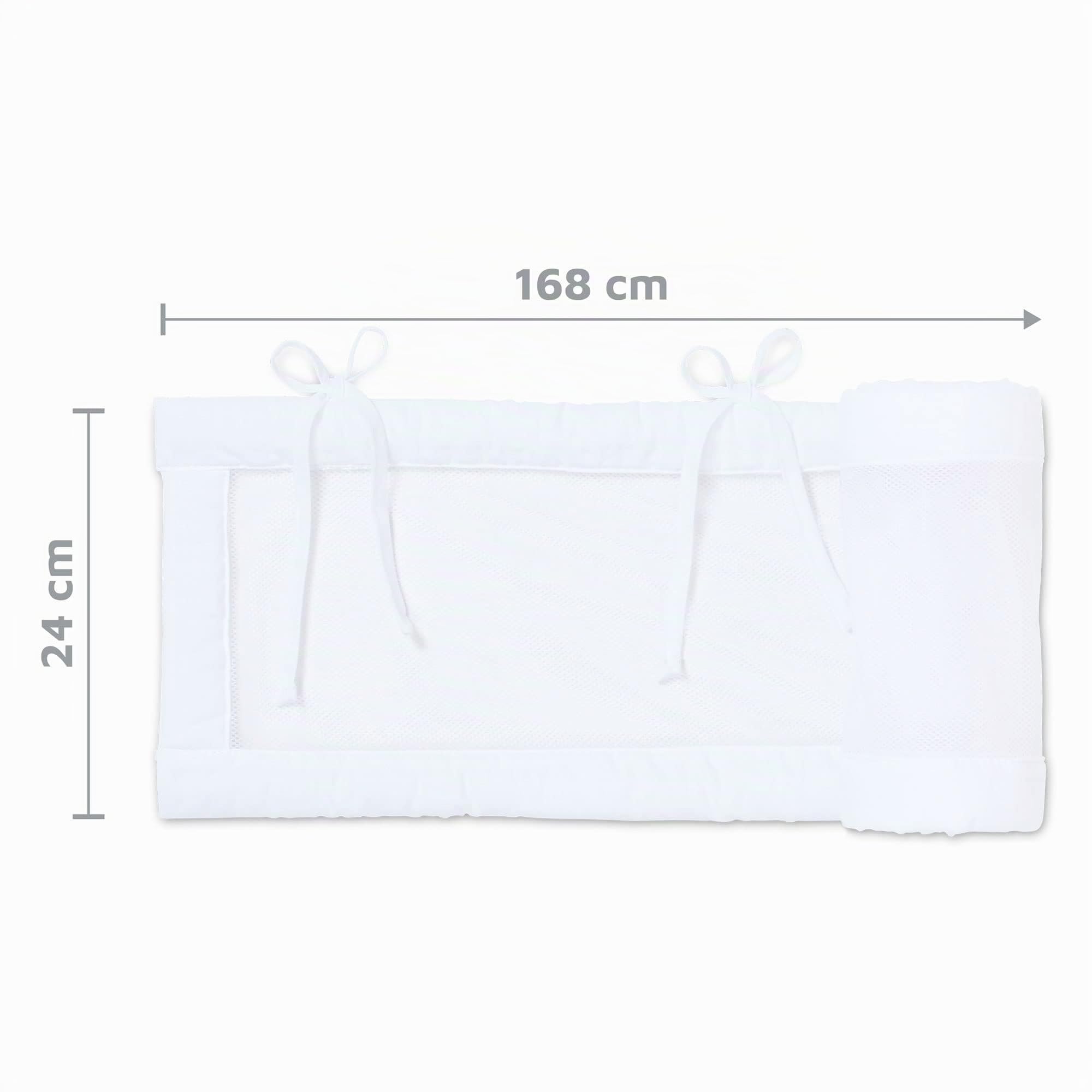 babybay Paracolpi in rete adatto per modello Maxi, Molle, Comfort e Comfort Plus, bianco