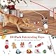 Lewondr Weihnachten Katzenspielzeug Set, 10 Stück Interaktives Katzenspielzeug, Zauberstab Plüschtiere Maus Plüschpuppen Lebkuchenmann, Katzen Weihnachtsspielzeug, Mehrfarbig