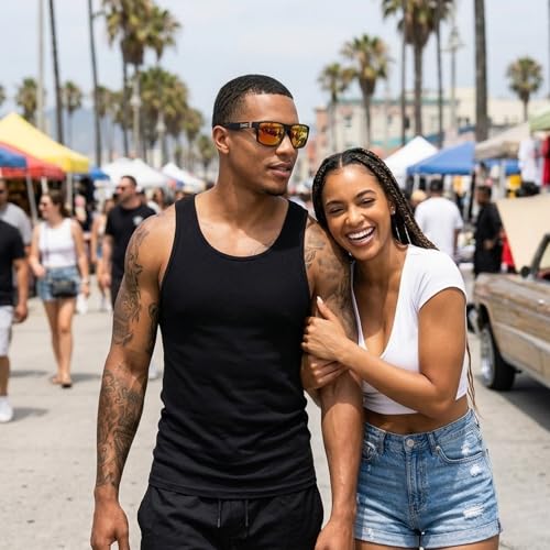 Image of Locs Men's Gangster Oversized Rectangular Horn Rim Sunglasses - 91055 & 91295 Series