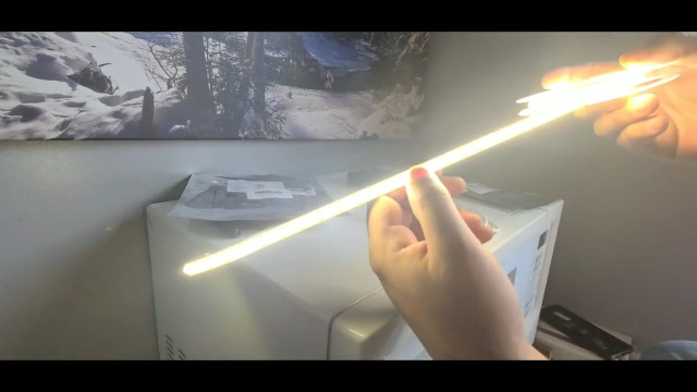 Image of USB COB LED Strip Lights 4.92ft /1.5m,5V 480LEDs 1200lm Dimmable COB LED Light Strip 3000K Warm White CRI90 USB TV Backlight,Flexible Under Cabinet Tape Light for Bedroom,Kitchen,Home DIY Lighting