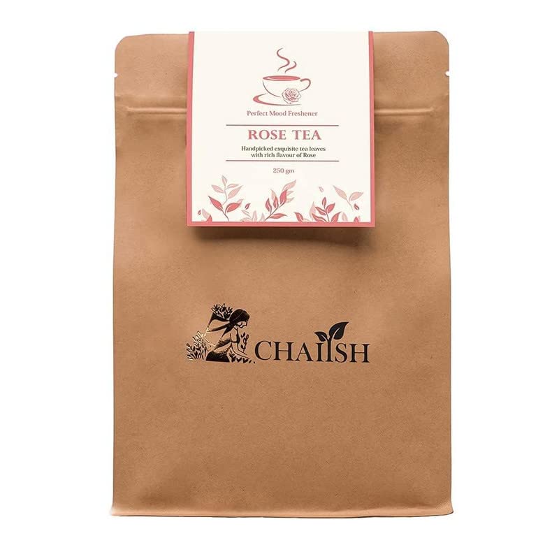 CHAIISH Rose Flavoured Tea | Premium Sun Dried Rose Flavored Chai Patti | Beauty & Wellness Blend Infused with Natural Rose Essence | Ideal Choice for Hotels, Restaurants, Cafes, and Retail Shops | Delicate Flavor and Refreshing Aroma | - 250 Gram (B0BY9KB6L7) Amazon Price History, Amazon Price Tracker