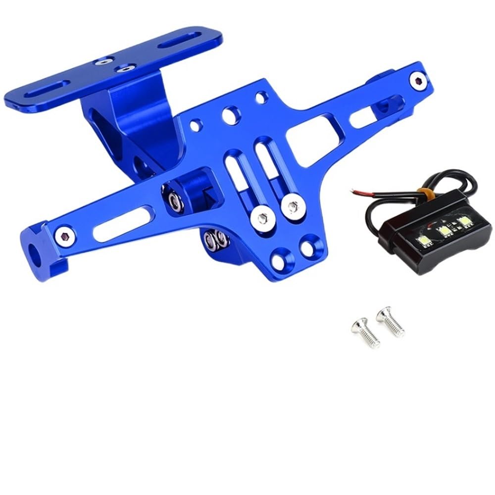 DDGBERFP For QJMOTO 400 600 2022 Short Tail License Plate Holder Adjustable Rear Spoiler Holder(Blue)