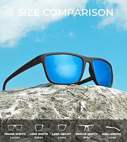 Image of KALIYADI Mens-Sunglasses Polarized Sunglasses Men: Classic Sun Glasses with UV400 Protection for Driving Fishing Golf