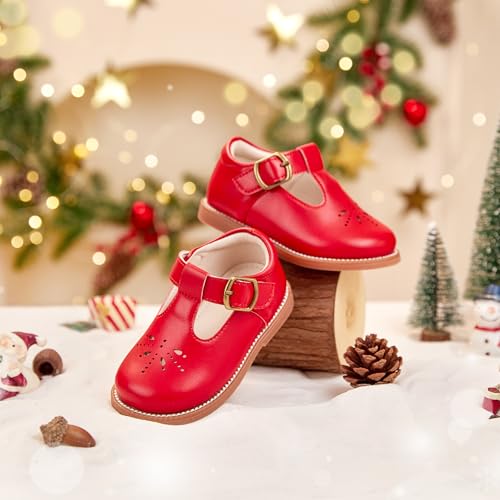 Image of PHIRAMIN Toddler Girl Mary Jane Dress Shoes-Little Girl School Uniform Shoes for Wedding Party