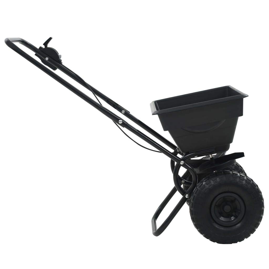 Festnight- – Carro esparcidor de Sal de Mano para jardín, 15 L, esparcidor de PVC y Marco de Acero 92 x 46 x 70 cm