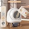 SHETAZ Self Cleaning Litter Box,Automatic Cat Litter Box for Multiple Cats,Robot with APP Control,Dual Safety Protection,Odor-Free Waste Disposal Includes Trash Bags,White #2
