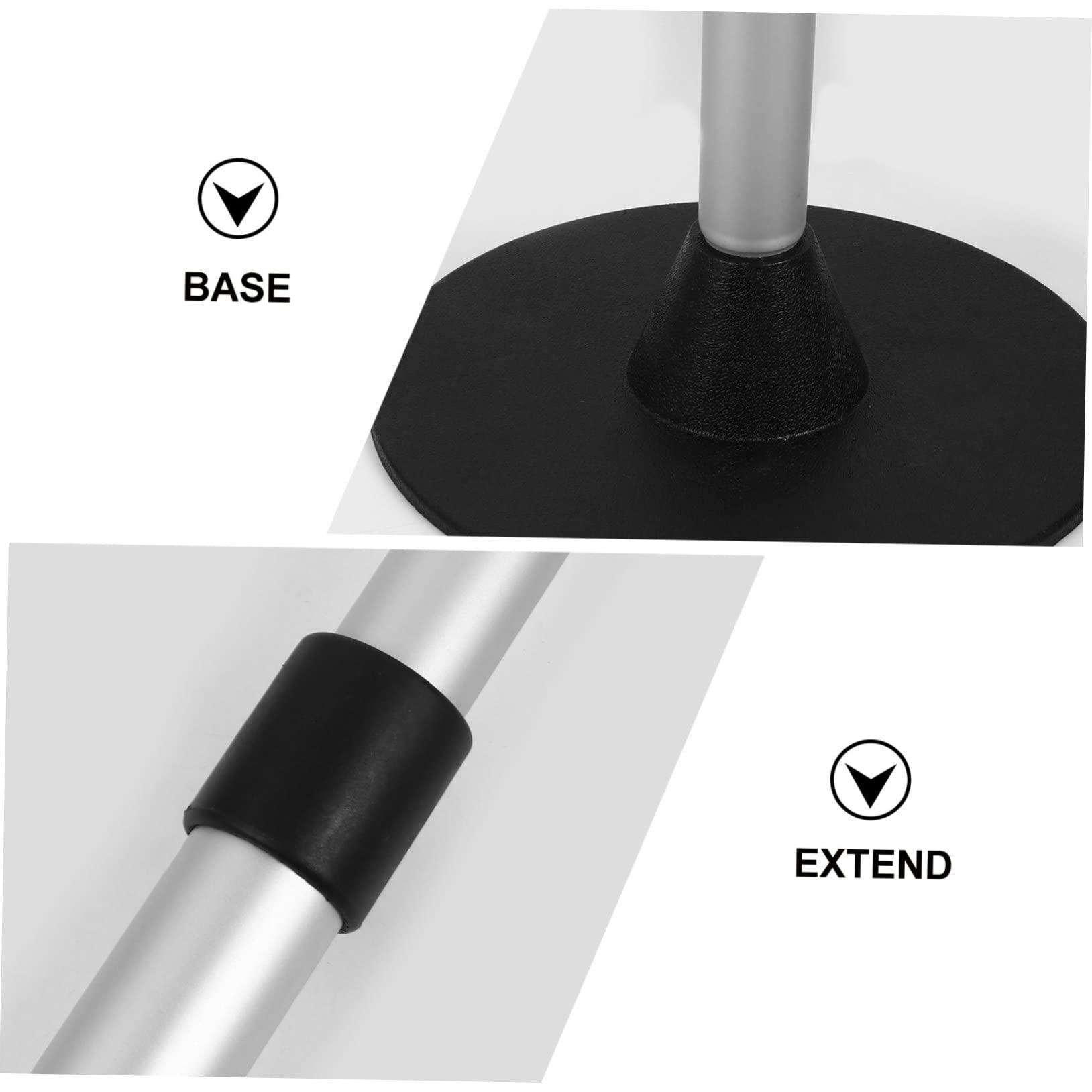 BESPORTBLE Teleskop Bootsplanen Stützstange aus Aluminiumlegierung 3-stufig | 57, 4 bis 136, 8cm Länge, Leicht zu Lösen und Montieren, Tragbar für Unterwegs