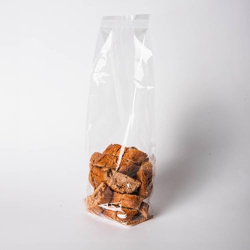 Italpak Lot de 50 sachets transparents pour aliments avec fond cadre soudé, sachets pour biscuits et cadeaux, 8 + 5 x 28 cm – vue 4