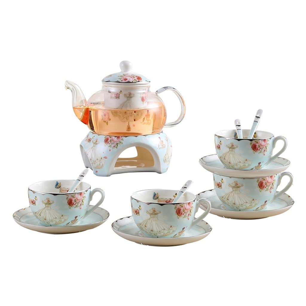 TYUHDUYUR Bone China Coffee Cup Set Porcelain Teapot Afternoon Teaware Creative Gift
