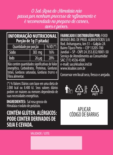 D´Cheff Sal Grosso Rosa Do Himalaia 500 Gramas